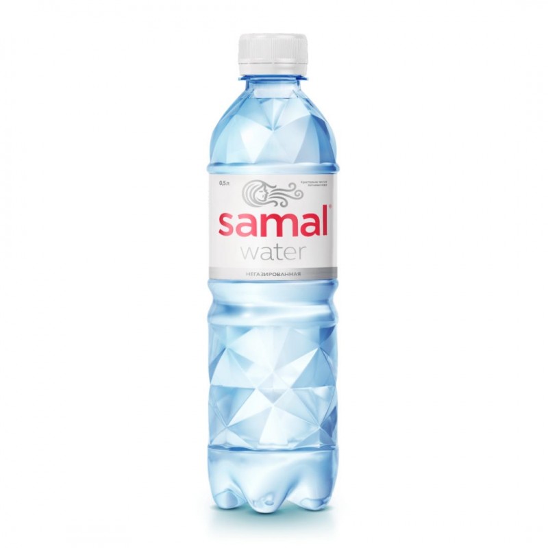 Питьевая озонированная природная вода "Samal" 0.5 л. негазированная