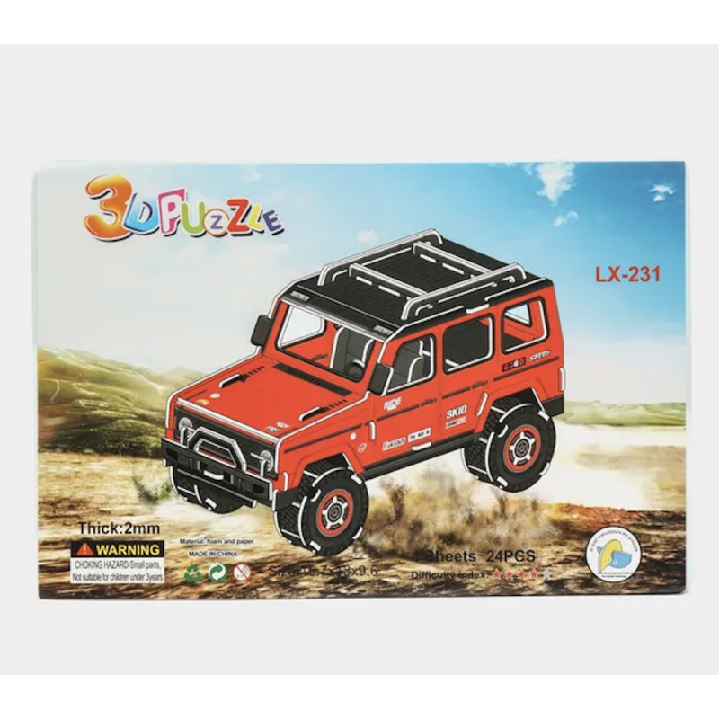 Набор 3D пазлов "Сделай сам", LX231 (старый номер LX1009) (Джип)