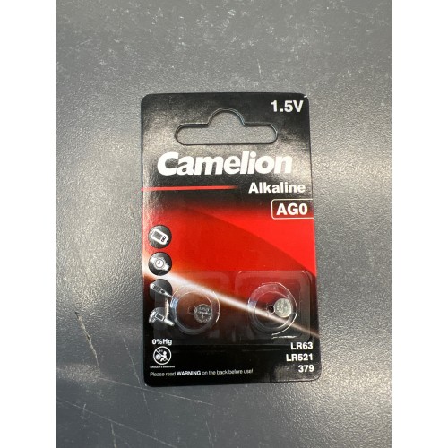 Батарейка,  CAMELION,  AG0-BP2(0%Hg),  Alkaline,  AG0,  1.5V,  0%  Ртути,  2  шт.  в блистере