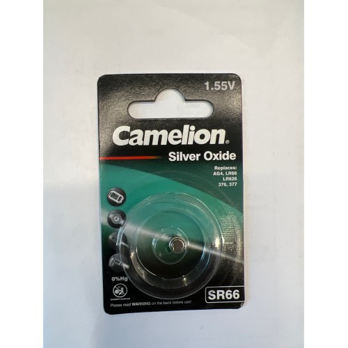 Батарейка,  CAMELION,  SR66-BP1(0%Hg)  ,  Silver  Oxide,  1.55V,  0%  Ртути,  1  шт., Блистер