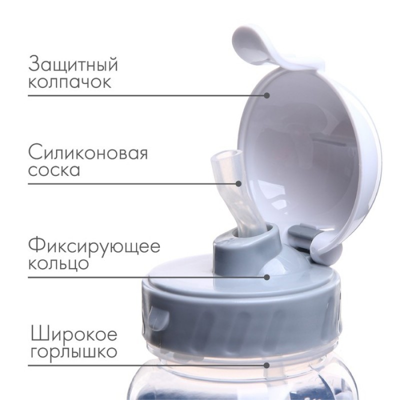 Поильник детский с трубочкой, 270 мл. 7701968