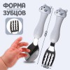 Набор детских столовых приборов в футляре  "Котята", вилка, ложка   10105349