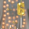 Свеча в торт на шпажке «Алмаз», цифра "6", золотая, 5 см 9338087