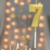 Свеча в торт на шпажке «Алмаз», цифра "7", золотая, 5 см 9338088