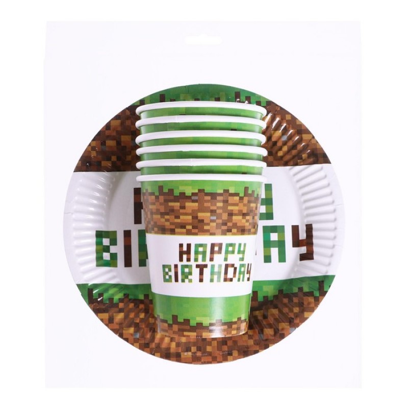 Набор бумажной посуды "Happy birthday!", 6 тарелок, 6 стаканов   6923712