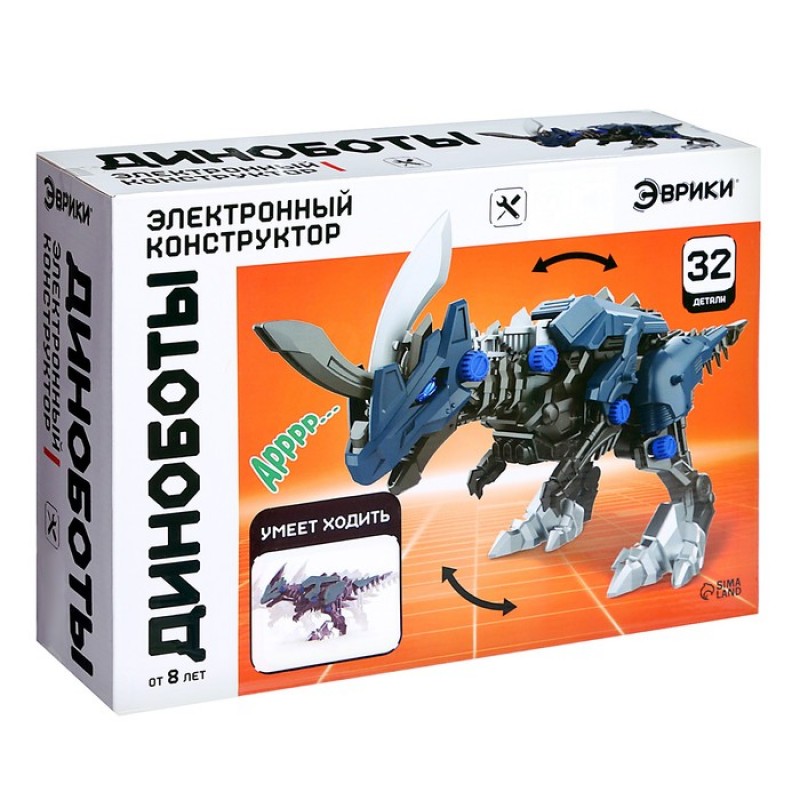 ЭВРИКИ Электронный конструктор "Диноботы", цератозавр   7730348