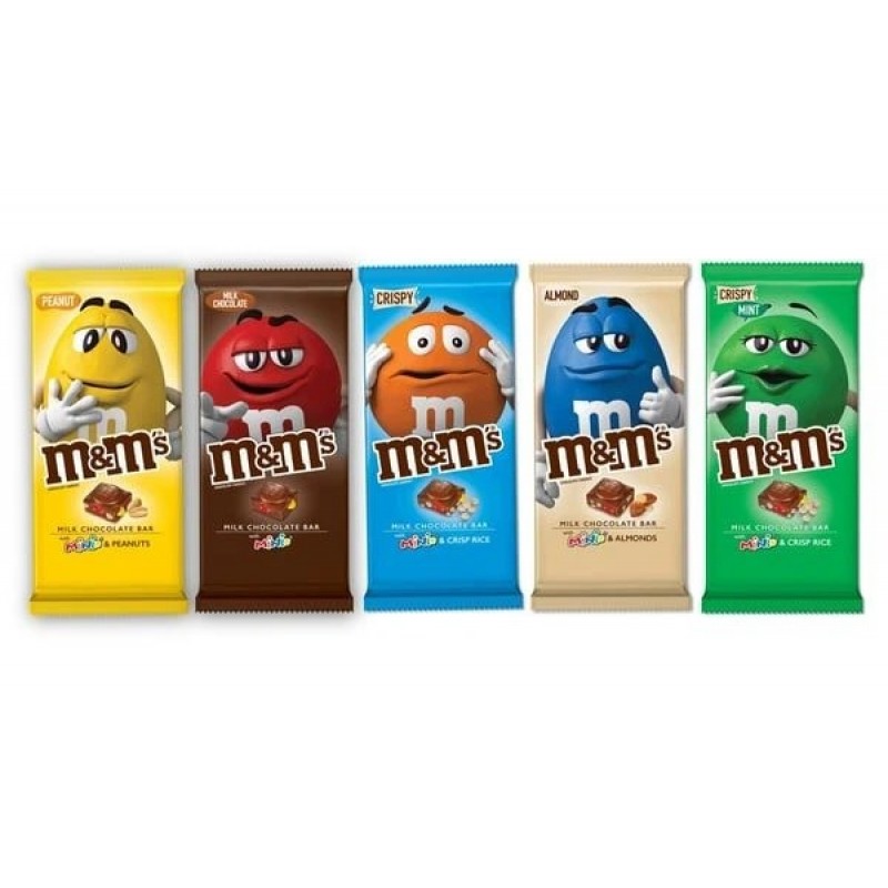 Плитка молочного шоколада M&M's ~160 гр в асс.
