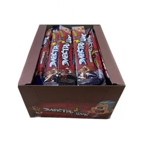 Жевательная конфета с ароматом клубники "Электрошок" XXL 12*36*25г, CC-136