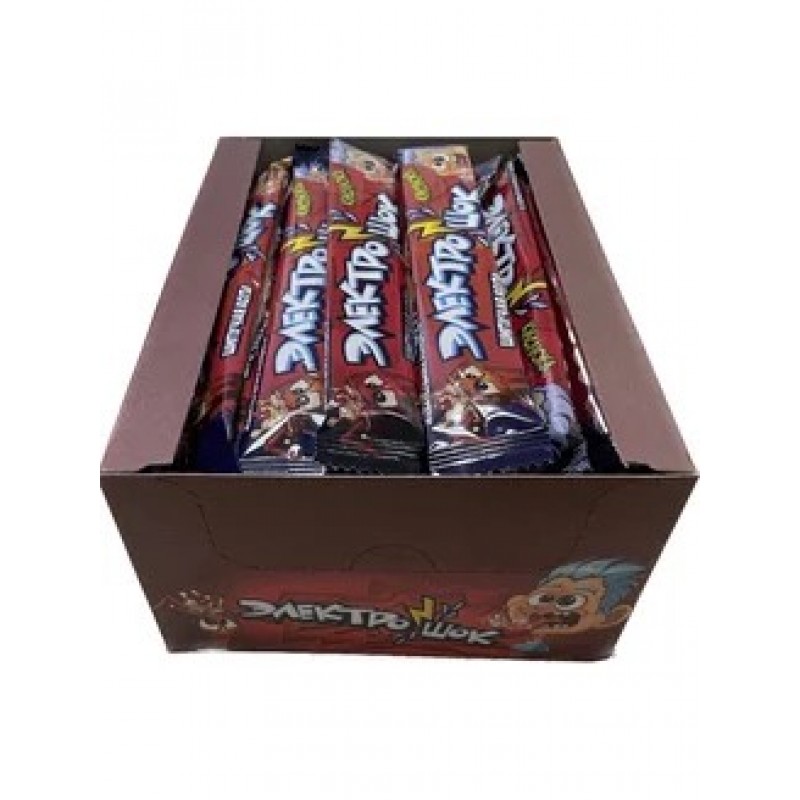 Жевательная конфета с ароматом клубники "Электрошок" XXL 12*36*25г, CC-136