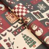 Бумага упаковочная крафт белый "Календарь счастья", 70 х 100 см,1 лист,
