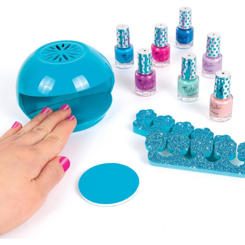 Набор лаков для ногтей Make It Real 3C4G Nail Studio Set Blue: 7 лаков, 2 разделителя, сушилка