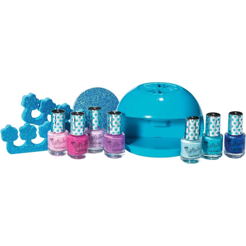 Набор лаков для ногтей Make It Real 3C4G Nail Studio Set Blue: 7 лаков, 2 разделителя, сушилка