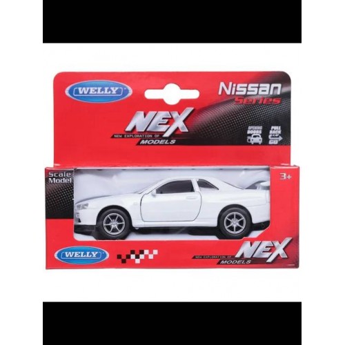 Машинка WELLY 1:38 Nissan Skyline GT-R R34, пруж. мех., цвет в асс.