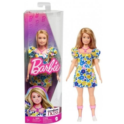 BARBIE МОДНИЦА С СИНДРОМОМ ДАУНА В ЦВЕТОЧНОМ ПЛАТЬЕ