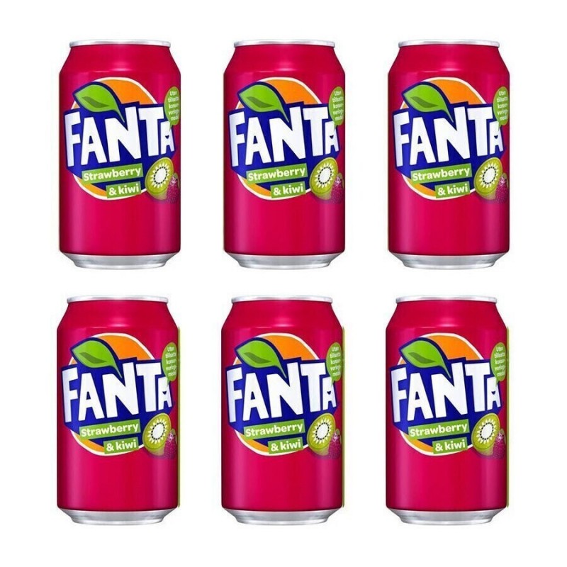 Напиток б/а газ Fanta Strawberry & Kiwi (Фанта Клубника и Киви) ж/б 330 мл
